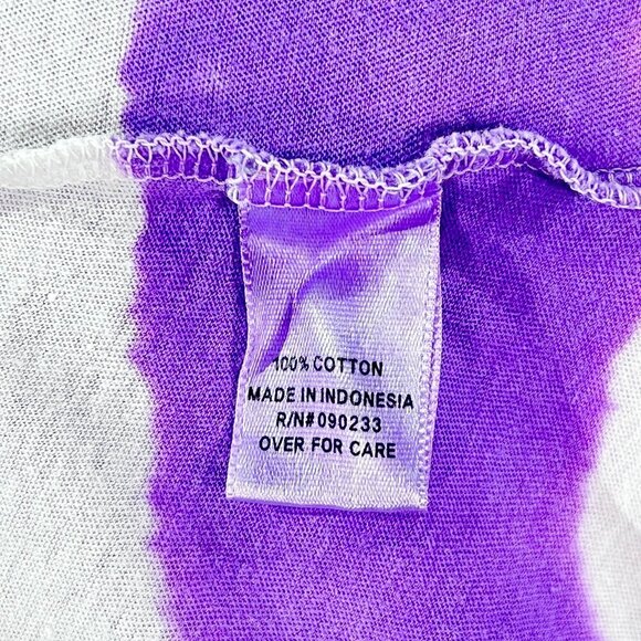 Kirra Dip Dye Tank Top | Purple & White Stripe | Scoop Neck | Medium | Y2K - Picture 11 of 12
